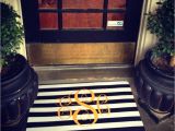 Monogram Front Door Mat Miss Em Prints