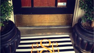 Monogram Front Door Mat Miss Em Prints