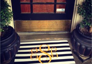 Monogram Front Door Mat Miss Em Prints