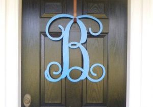 Monogram H for Front Door Front Door Monogram Monogram Door Hanger by Housesensations