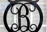 Monogram H for Front Door Front Door Wreath Door Decorations Monogram Door Hanger