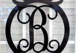 Monogram H for Front Door Front Door Wreath Door Decorations Monogram Door Hanger