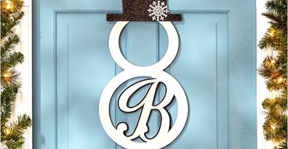 Monogram H for Front Door Monogram Snowman Front Door Hangers Wall Decor Metal 15