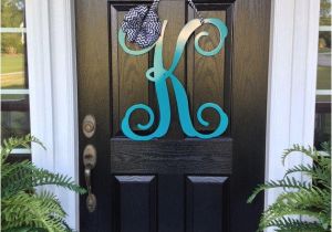 Monogram L for Front Door Initial Monogram Front Door Wreath From Housesensations