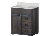 Morriston Barn Door Farmhouse Vanity Shop Style Selections Morriston Distressed Java Single