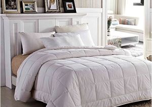 Most Fluffy Down Alternative Comforter Amor Amore White soft Fluffy Reversible solid Beding