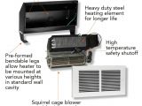 Most Powerful 120v Heater Cadet Rmc151w Register Electric Wall Fan Heater Multi