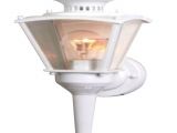 Motion Coach Lights Home Depot Cci 16 In White Motion Activated Outdoor Beveled Glass