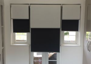 Motorized Blackout Shades with Side Channels Double Dual Roller Blinds Blackout and Sunscreen Roller Blinds