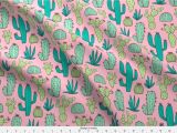 Mudcloth Cotton Fabric by the Yard Amazon Com Spoonflower Cactus Fabric Cactus Botanical Cacti