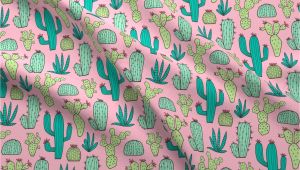 Mudcloth Cotton Fabric by the Yard Amazon Com Spoonflower Cactus Fabric Cactus Botanical Cacti