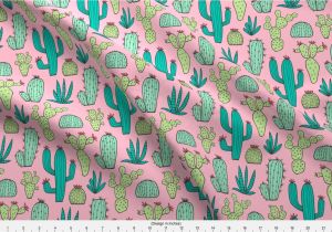 Mudcloth Cotton Fabric by the Yard Amazon Com Spoonflower Cactus Fabric Cactus Botanical Cacti