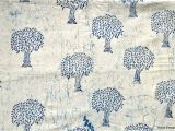 Mudcloth Cotton Fabric by the Yard Tree Design White Indigo Fabric Mudcloth Block Print Fabric by Etsy