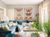 Muebles Usados En orlando Fl Sala De Estar Con sofa Azul Y Cuadros De Mariposa Livingroom