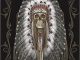 Native American Super Plush Blanket Dga Native Skull Queen Size Luxury Super soft Plush