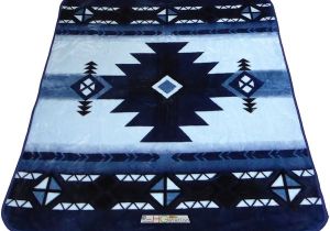 Native American Super Plush Blanket southwest Blue Queen Size Blanket Dl Grandeurs