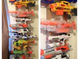 Nerf Gun Storage Racks Diy Nerf Gun Rack Used A Ladder From An Old Bunk Bed