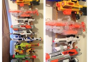 Nerf Gun Storage Racks Diy Nerf Gun Rack Used A Ladder From An Old Bunk Bed