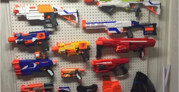 Nerf Gun Storage Wall Ideas Diy How to Build A Nerf Gun Battle Wall Life without Pink
