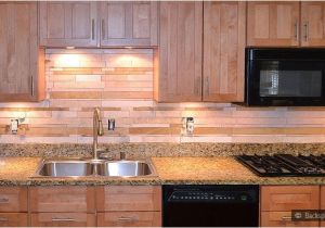 New Venetian Gold Granite Subway Tile Backsplash Backsplash Tiles with Maple Cabintets New Venetian Gold