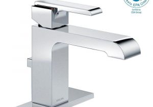 Non Removable Faucet Aerator Delta Ara Single Hole Single Handle Bathroom Faucet with Metal Drain