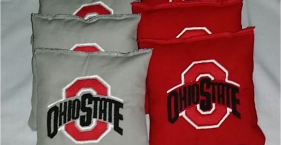 Ohio State Cornhole Bags Ohio State Embroidered Cornhole Bagg toss Bags Set Osu