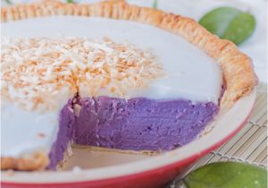 Okinawan Sweet Potato Pie Hawaii Purple Sweet Potato Pie with Coconut topping Haupia A