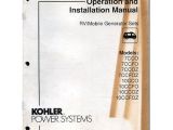 Old Kohler Generator Manuals original 1993 Kohler Rv Mobile Generator Sets Service