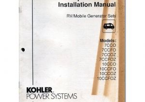 Old Kohler Generator Manuals original 1993 Kohler Rv Mobile Generator Sets Service