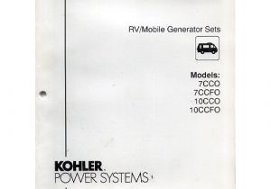 Old Kohler Generator Manuals original 1993 Kohler Rv Mobile Generator Sets Service