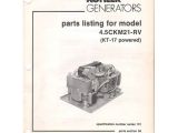 Old Kohler Generator Parts original 1981 Kohler Generator Parts Listing for Model 4