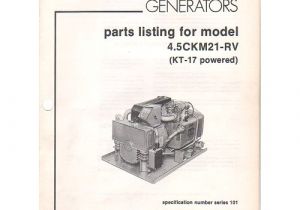 Old Kohler Generator Parts original 1981 Kohler Generator Parts Listing for Model 4