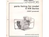 Old Kohler Generator Parts original 1982 Kohler Generator Parts Listing for Model 5
