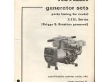 Old Kohler Generator Parts original 1982 Kohler Parts List Model 3 5 Xl Series
