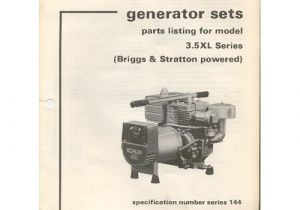 Old Kohler Generator Parts original 1982 Kohler Parts List Model 3 5 Xl Series