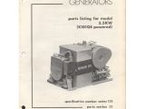 Old Kohler Generator Parts original 1983 Kohler Parts List for Model 3 5 Kw K181qs