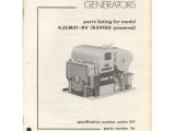 Old Kohler Generator Parts original 1983 Kohler Parts List Model 4 5cm21 Rv K341qs
