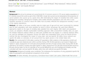 Open Table Concord Ma Pdf Life Tables for Global Surveillance Of Cancer Survival the