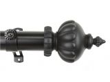 Outdoor Curtain Rod with Post Set 115 In 165 In 1 5 In O D Imperial Curtain Rod Set In Black 150