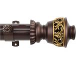 Outdoor Curtain Rod with Post Set Canada 165 In 215 In 1 5 In O D Lattice Curtain Rod Set In Mahogany