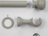 Outdoor Curtain Rod with Post Set Canada Croft Collection Curtain Pole Kit Grey Dia 35mm at John Lewis