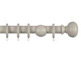 Outdoor Curtain Rod with Post Set Canada Croft Collection Curtain Pole Kit Grey Dia 35mm at John Lewis