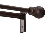 Outdoor Curtain Rod with Post Set Canada Kenney Twist and Fit Ella 66 110 In L 1 In Dia No tools Double