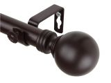 Outdoor Curtain Rod with Post Set Canada Rod Desyne 160 In 240 In 1 In Globe Curtain Rod Set In Mahogany
