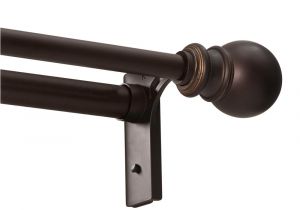 Outdoor Curtain Rod with Post Set Kenney Twist and Fit Ella 66 110 In L 1 In Dia No tools Double