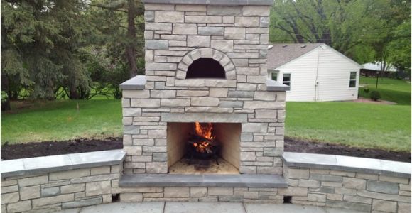 Outdoor Fireplace and Pizza Oven Combination Plans Outdoor Fondulac Stone Fireplace and Pizza Oven In St