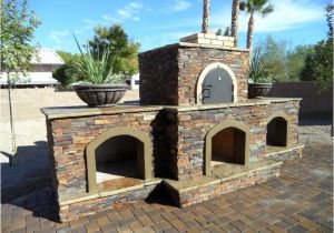 Outdoor Fireplace and Pizza Oven Combination Plans Phoenix Pizza Oven Fireplace Combo Completed Desert