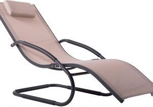 Outdoor Furniture Stores Augusta Ga Amazon Com Vivere Aluminum Wave Lounger Cocoa Garden Outdoor