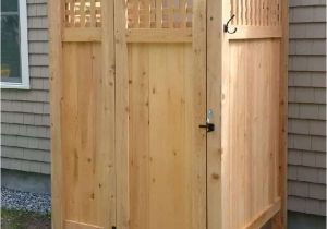 Outdoor Shower Enclosure Kit Wood Lattice