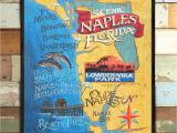 Pack and Ship Store Naples Fl Naples Florida Beach Map Print From An original Hand Painted and Lettered Sign Beach House Decor Florida Art Travel Map Art Kids Family